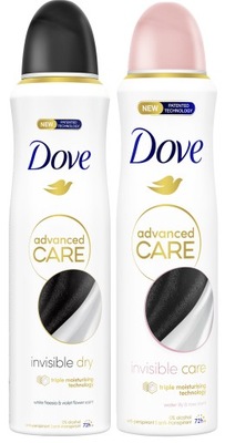 Dove Advanced Antyperspirant INVISIBLE mix 2x150ml