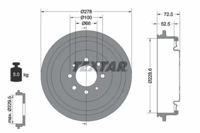 94013700 BEBEN DE FRENADO RENAULT T. KANGOO 8 ORIFICIOS  