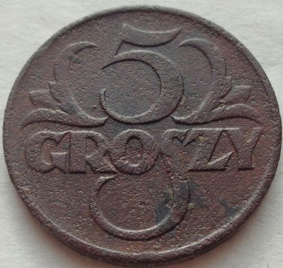 1923 - POLSKA - 5 GROSZY 1923 - I RP 1923-1939