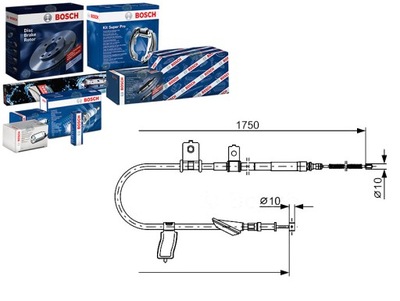 CABLE FRENOS DE MANO SUBARU PARTE TRASERA LEGACY OUTBACK 0  