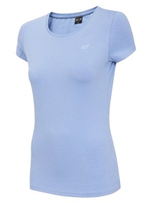 T-shirt koszulka damska gładka slim 4F niebieska r.XS