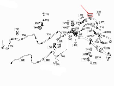 Mercedes-benz gle w166 шланг тиску оливи a1663204454 фото №1