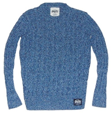 SUPERDRY SWETER W WARKOCZE r. L/XL ŁADNY!