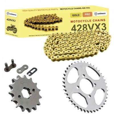 GOLD WZMACN DRIVING GEAR CHAIN HONDA CBR 125 R 04-10R.  