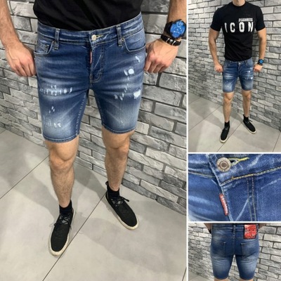 DSQUARED2 52 krótkie spodenki D2 jeansowe EU36 D2