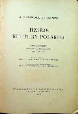 Dzieje kultury polskiej Tom IV 1946 r