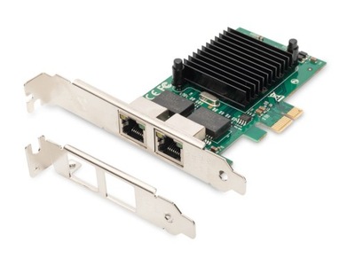 Karta PCI Express sieciowa 1Gbps 2-portowa Digitus DN-10132