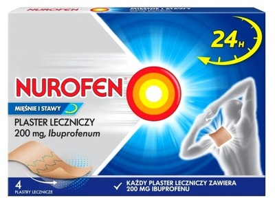 NUROFEN Mięśnie i Stawy 4 plastry przeciwbólowe