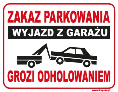 ПАНЕЛЬ 40X30CM ZAKAZ ПАРКОВКИ GROZI #14A