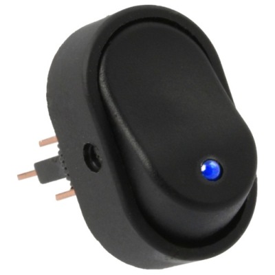 Вимикач перемикач з діод led лампа niebieski фото №1