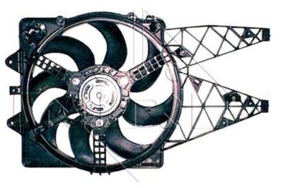 Вентилятор радіатора fiat bravo delta 1,4t 1,9d 2, фото №1