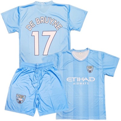 KOMPLET PIŁKARSKI DE BRUYNE MANCHESTER CITY 128 cm STRÓJ SPORTOWY