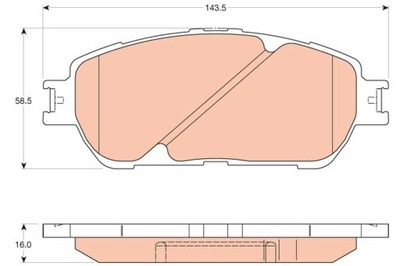 ZAPATAS DE FRENADO LEXUS PARTE DELANTERA ES 3,0 01-08 GDB3610  