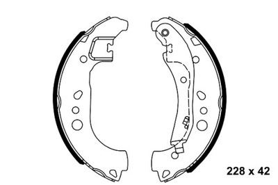 ATE ZAPATAS DE TAMBOR DE FRENADO JUEGO PARTE TRASERA AUDI A1 A1 CITY CARVER SEAT ARONA  