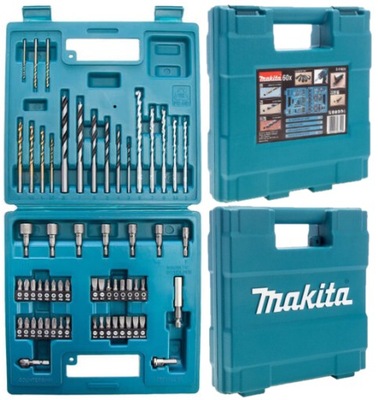 MAKITA E-11829 JUEGO ACCESORIOS COLGANTE WIERTEL BITOW NASADEK 60 PIEZAS  