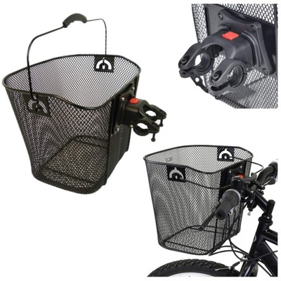 Koszyk Rowerowy Na Kierownice Odpinany Koszyk Rowerowy Przedni 25,4 - 31,8