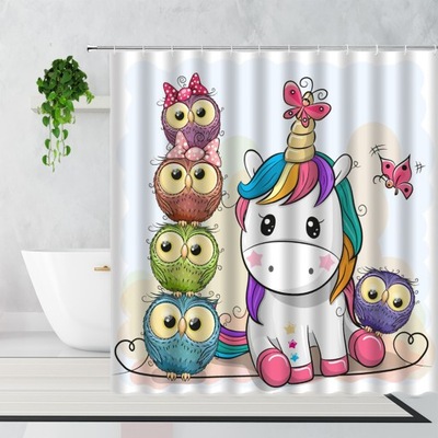 ZASŁONA PRYSZNICOWA DLA DZIECI UNICORN OWL