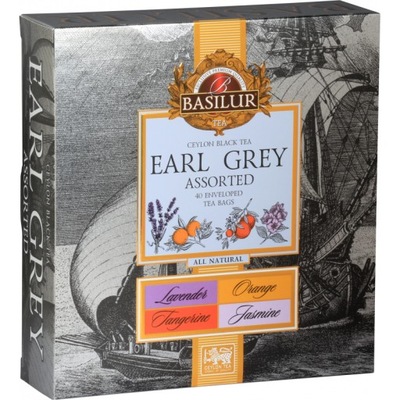 Basilur Earl Grey assorted selekcja aromatyczna 40 sasz