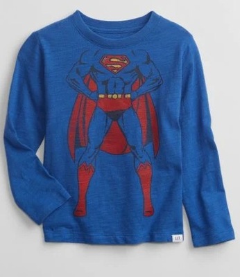 GAP Bluzka chłopięca SUPERMAN r 74-80 cm/ 12-18 m