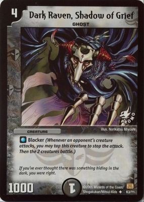 *PROMO - DUEL MASTERS - KELLOGG'S - DARK RAVEN !!!