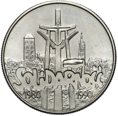 Polska - moneta - 10000 Złotych 1990 - SOLIDARNOŚĆ - 10 Lat 1980-1990