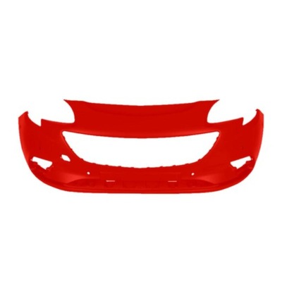 Бампер opel corsa e 09.2014- красный фото №1