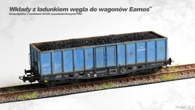 Wkłady z ładunkiem węgla do wagonów 401Zk Eamos