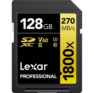 Karta pamięci LEXAR SDXC 128GB PRO 1800x 270MB/s