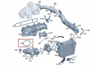 Оригінальна прокладка колектор впускний mercedes om654 фото №1