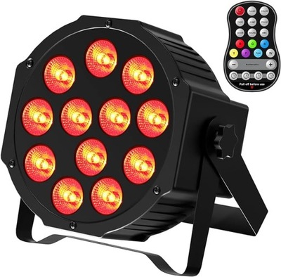 Reflektor Dyskotekowy RGB 12 LED Party stroboskop