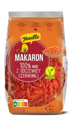 Novelle Makaron z Soczewicy Czerwonej 250g