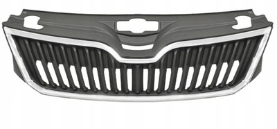 Решітка радіатора решітка радіатора накладка skoda rapid 12-22 рамка хром фото №1