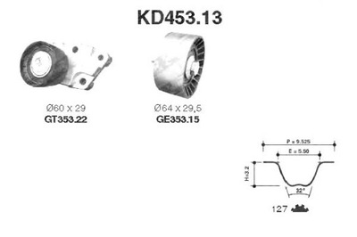 Snr набір ремінь розподільного валу chevrolet aveo / kalos c фото №1