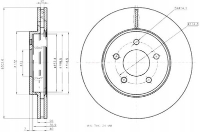 Maxgear тормозные диски ham. 2szt mazda p. tribute 00- фото №1
