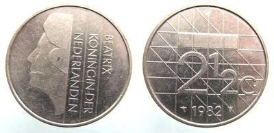 5668. HOLANDIA, 2 I 1/2 GULDENA, 1982