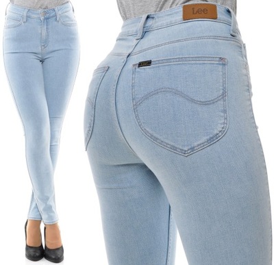 LEE spodnie SKINNY jeans SUPER HIGH WAIST W30 L33