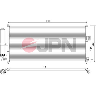 RADUADOR DE ACONDICIONADOR ALMERA N16 (00-) 1.5 I 16V  