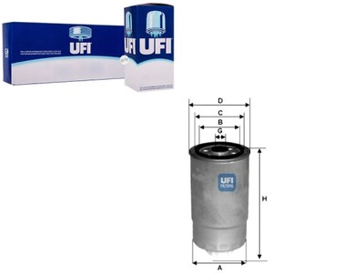 FILTRO COMBUSTIBLES [UFI]  