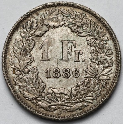 460. Szwajcaria, 1 franc 1886-B