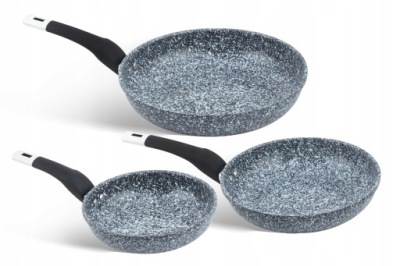 ZESTAW 3 PATELNI MARMUROWYCH