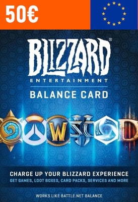 Kod Doładowanie Blizzard Battle.net 50€ EUR WoW