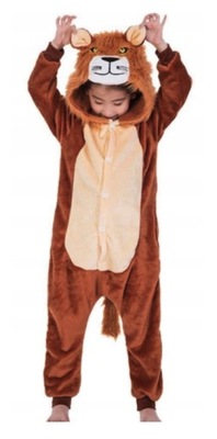 ONESIE LEW DRES PIŻAMA PIŻAMKA PRZEBRANIE KIGURUMI DZIECIĘCA 117-122