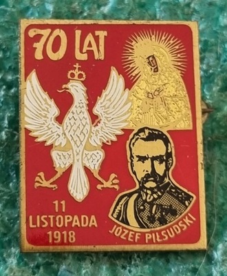 ODZNAKA J.PIŁSUDSKI 70L. ODZYSKANIA NIEPODLEGŁOŚCI