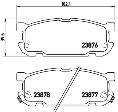 BREMBO P 49 030 KOMPLEKTAS TRINKELIŲ HAMULCOWYCH, STABDŽIAI DISKINIAI 