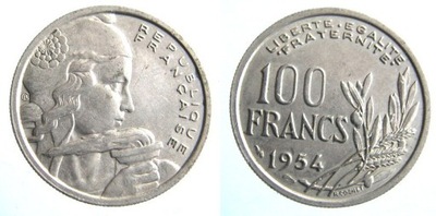 5673 FRANCJA, 100 FRANKÓW, 1954