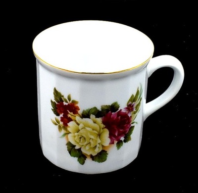 BOHEMIA - RÓŻE - ŚLICZNY RZADKI KUBEK-ekstra stan