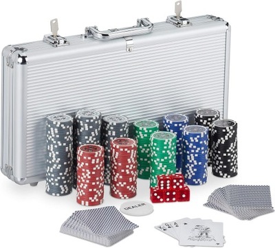 Zestaw do pokera Poker 300 żetonów Texas Hold'em