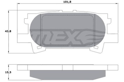 TOMEX BRAKES КОЛОДКИ ТОРМОЗНЫЕ LEXUS RX300 03-08 ЗАД