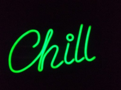 Neon led "Chill" 60x37 cm zielony