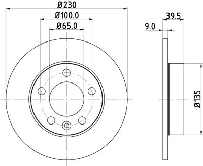 HELLA ДИСК ТОРМОЗНОЙ 8DD 355 105-411